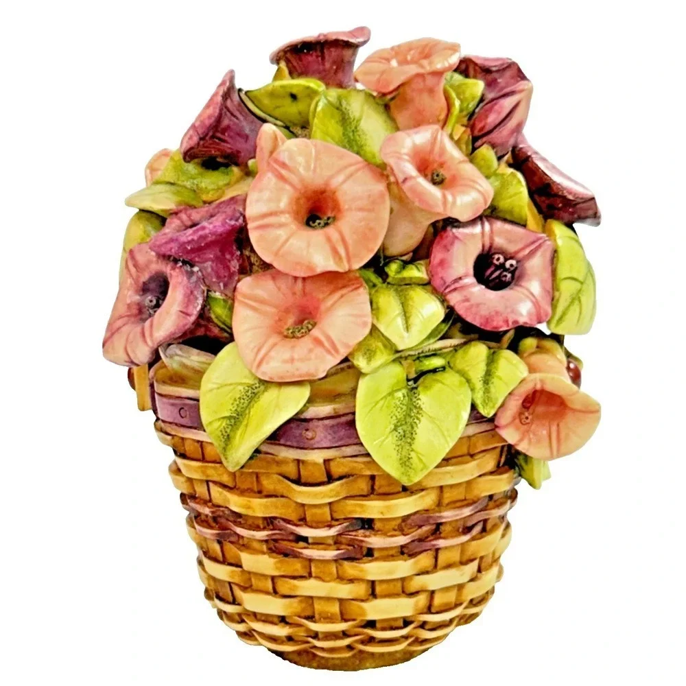 Harmony Kingdom Longaberger Morning Glory Basket Trinket Box 2000 Limited Ed - Picture 4 of 16